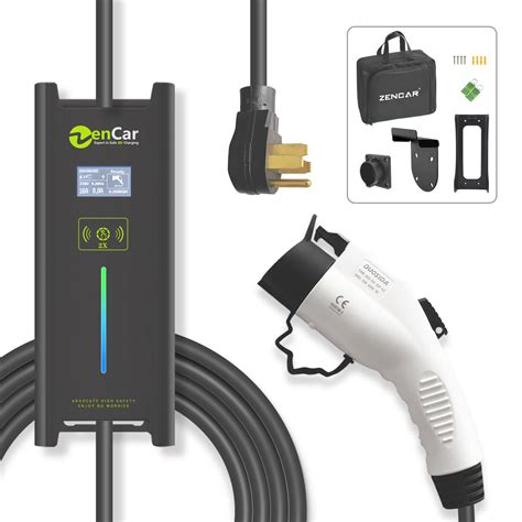 Buy Evcars Ev Charger Level 2 40 Amp Portable Evse Home Electric Vehicle Charging Station With