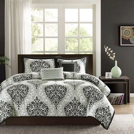 (does not include comforter insert) materials and 3 piece white gray medallion comforter king/cal king set medallions theme bedding ruffled floral mandala theme elegant flower boho chic. Twin / Twin XL 4-Piece Black White Damask Print Comforter ...