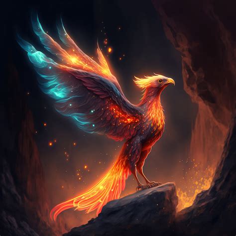 Fire Phoenix Digital Download Animal Decor Wall Art Phoenix Print