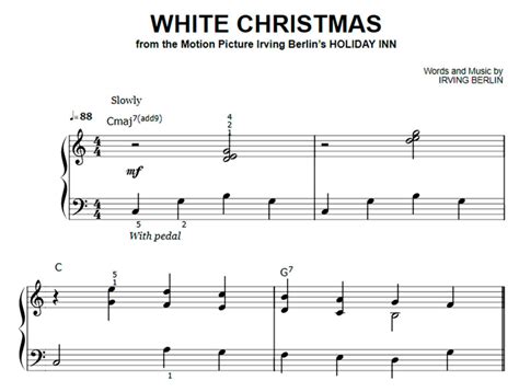 Irving Berlin White Christmas Easy Free Sheet Music Pdf For Piano The Piano Notes