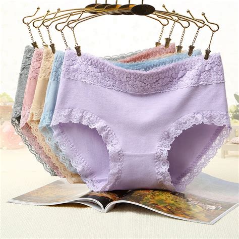 3pcslot New Panties Womens Cotton Youth Girl Waist Japan Sexy Seamless Lace Soft Breathable