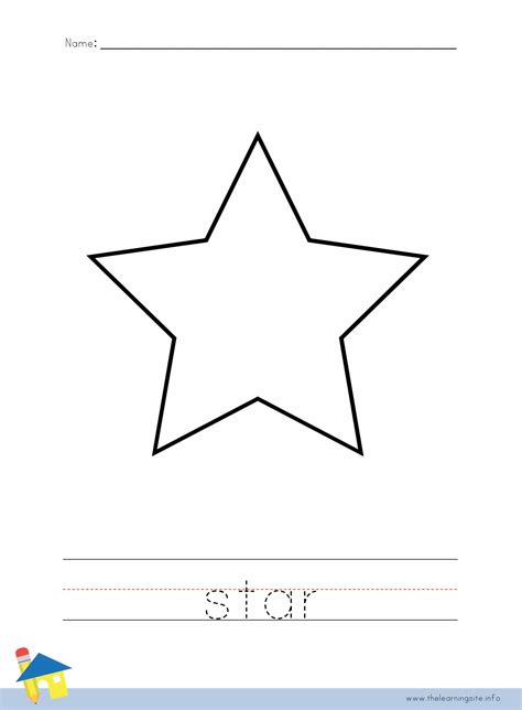 Star Shape Worksheet