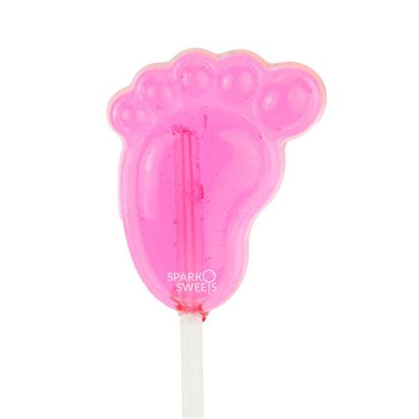 120 Handmade Pink Baby Feet Candy Long Stem Lollipops For Girl Etsy