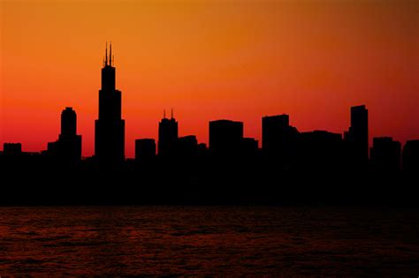 Chicago Skyline Panorama At Dusk Stock Photo Download Image Now Istock