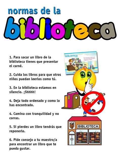 PARA DECORAR EL AULA Normas Para Una Biblioteca Escolar La Eduteca