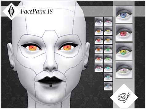 The Sims Resource Face Paint 18 By Aleniksimmer • Sims 4 Downloads
