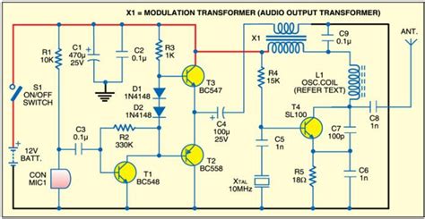 Crystal Am Transmitter Detailed Circuit Diagram Available