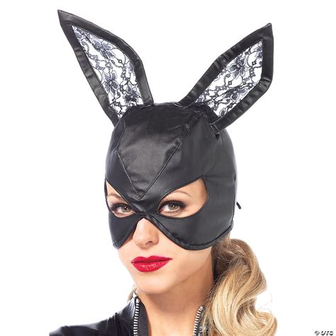 mask bunny leather blk