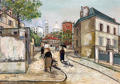 Maurice Utrillo 1883 1955 Rue Ravignan 1924 Huile Sur To