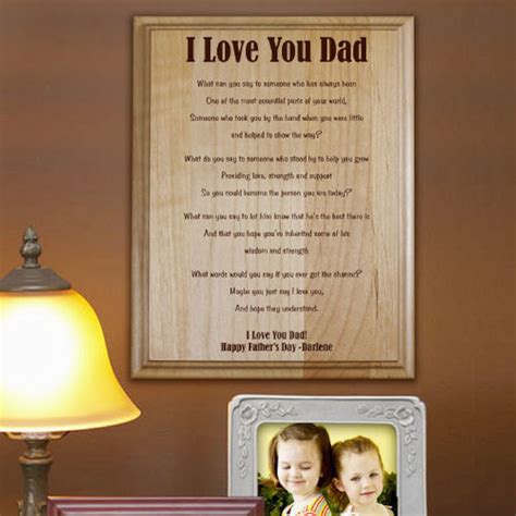 Personalized I Love Youdad Fathers Day Wood Plaque Love You Dad