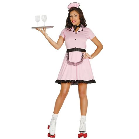 50 s diner girl costume pink rock n roll outfit ladies pink 1950s fancy dress ebay