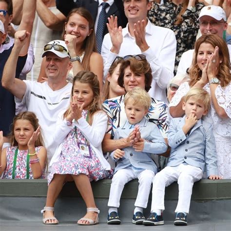 His younger set of twins, however, didn't look quite so interested. Roger Federer's twins steal the show at Wimbledon - Good ...