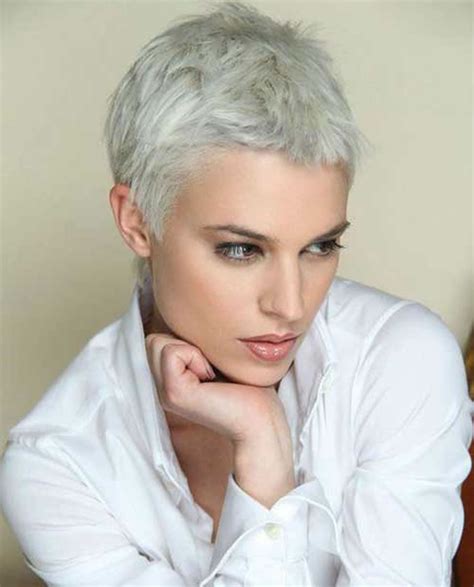 Grey Pixie Hair Cut And Gray Hair Colors For Short Hair Hairstyles