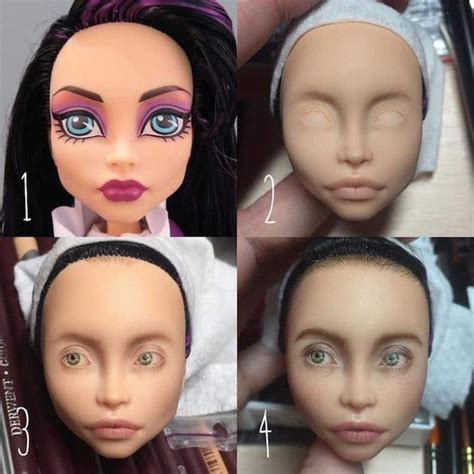 Mass Produced Figurines Turned Into Lifelike Figures With Doll Repainting Custom Monster High