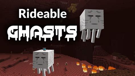 Tameable And Rideable Ghasts Minecraft Halloween Special Youtube