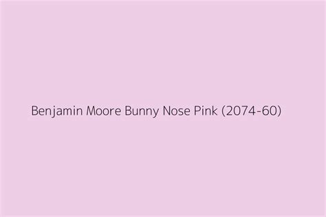 Benjamin Moore Bunny Nose Pink 2074 60 Hex Code