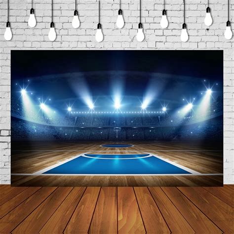 Basketball Court Backdrop Sports Theme Grad Birthday Party Banner