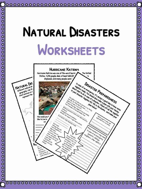 Natural Disaster Worksheets Facts And Historical Information For Kids