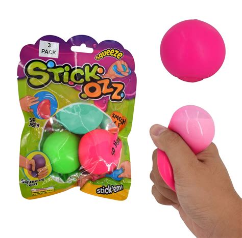 Sticky Wall Balls Throw And Squeeze Jumbo 3 Pack Hurry Skurry