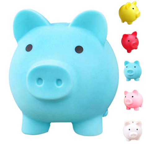 These plastic, ceramic, or metal banks were designed to save money for a child, including various coins and bills, and they are often gifts from parents and used as a piece of decor in children's bedrooms. Cartoon Animal Piggy Bank Money Box Savings Cash ...