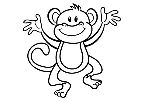 Restless little monkey - Monkeys Kids Coloring Pages