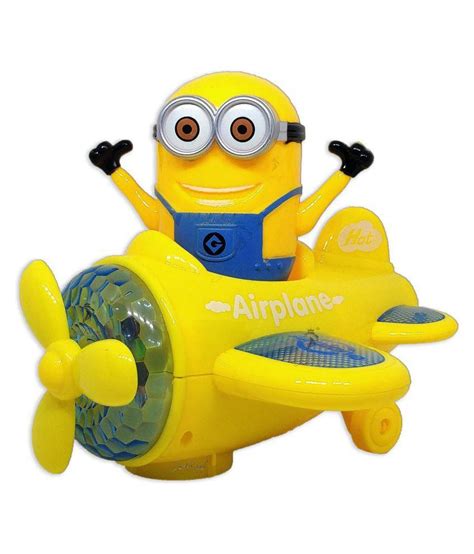 Minions Hot Speed Omni Directional Airplane Toy For Kids Color May