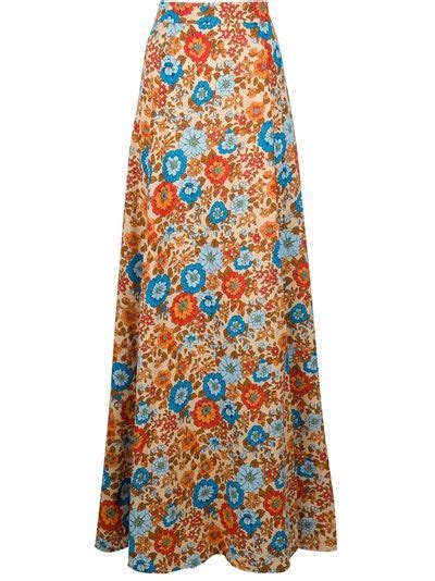Emanuel Ungaro Pre Owned Floral Maxi Skirt Farfetch Floral Maxi