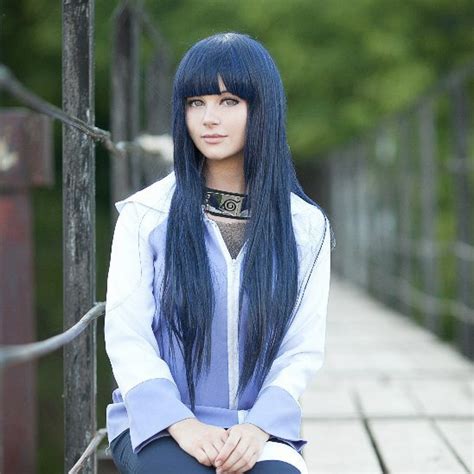 Hot Sell Naruto Shippuden Hinata Hyuga Cosplay Wig Blue Long Party