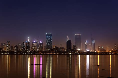 The Mumbai Skyline At Night Photograph Alexander Helinalamy Mumbai