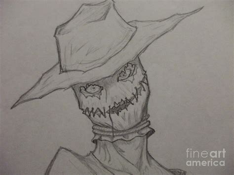 Scarecrow Closeup Drawing By John Prestipino Pixels