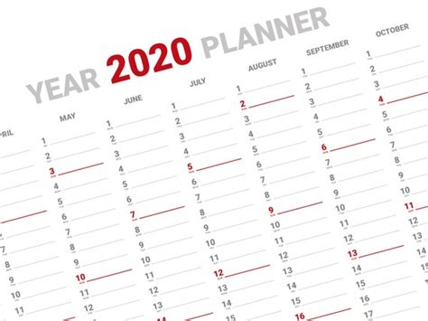2020 Year Wall Planner Big Yearly Printable Wall Planner Etsy