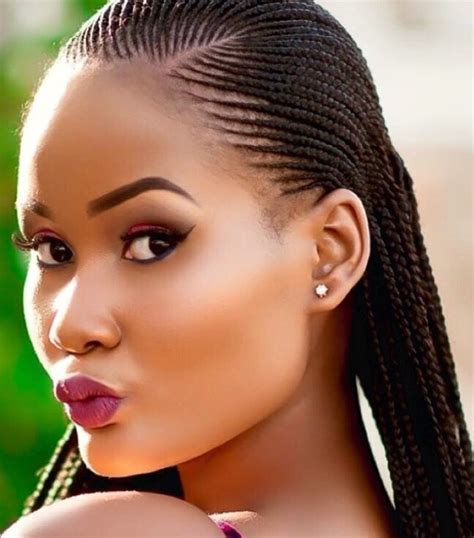 How would you describe this look? Small Cornrows | Black Women Natural Hairstyles | Braided ...