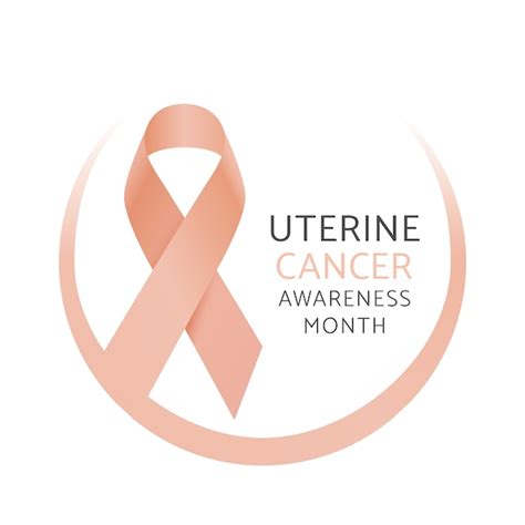 Premium Vector Uterine Cancer Awareness Month Sign