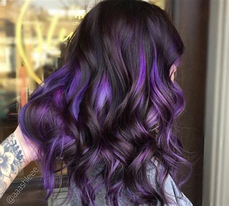 10 Red And Purple Hair Color Ideas For Fall Cool Hair Color Brown Hair With Highlights Lilac