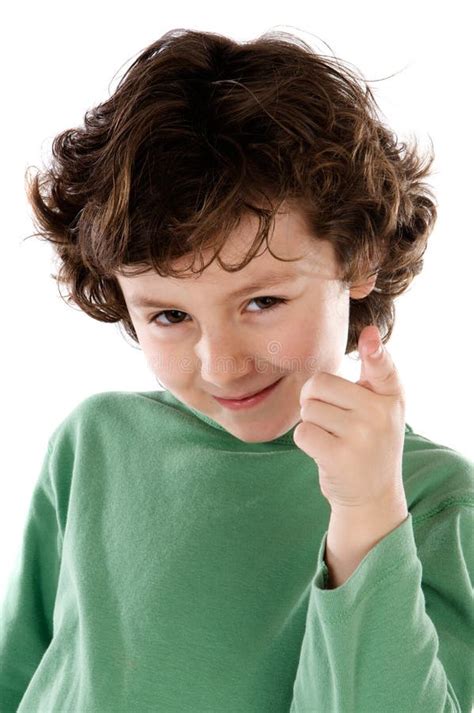 Funny Boy Pointing The Finger Stock Photo Image Of Adorable