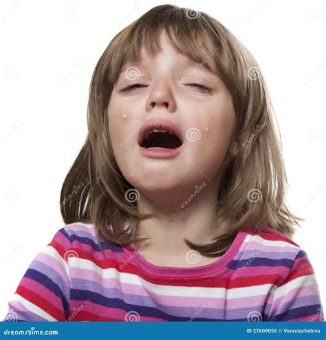 Crying Little Girl Stock Photo Image Of Cute Female 27609056