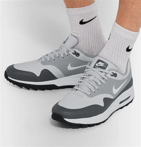 Nike Golf Air Max 1g Coated Mesh Golf Shoes Gray Nike Golf