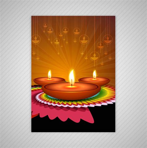 Beautiful Happy Diwali Colorful Brochure Template Design 258207 Vector