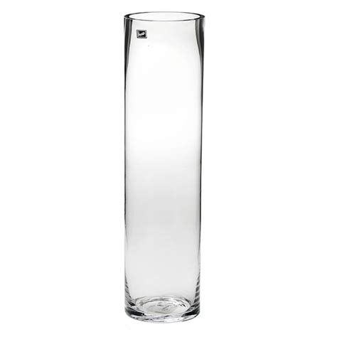 Glass Cylinder Vase Tall Clear 10dx60cmh