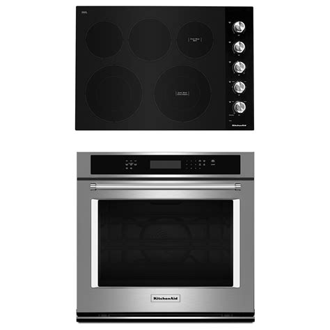 Kitchenaid 2 Piece Kitchen Package With 30 Single Wall Oven And 5