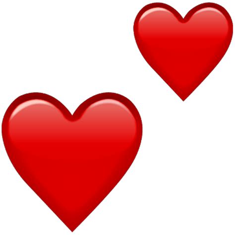 Red Heart Emoji Heart Sticker Emoji Transparent Background Png Images