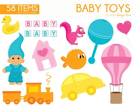Baby Toys Clipart Baby Clipart Baby Shower Clipart Nursery Baby