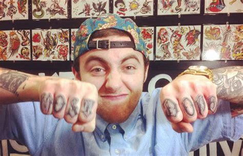 Most Dope Check Out Mac Millers Knuckle Tattoos Complex