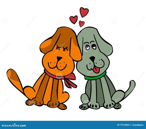 Couple Of Dogs Stock Vector Illustration Of Doggy Clip 7914004