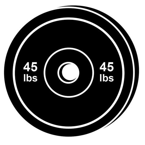 45lb Weight Plate Sticker Black Stickers Clear Stickers White Ink