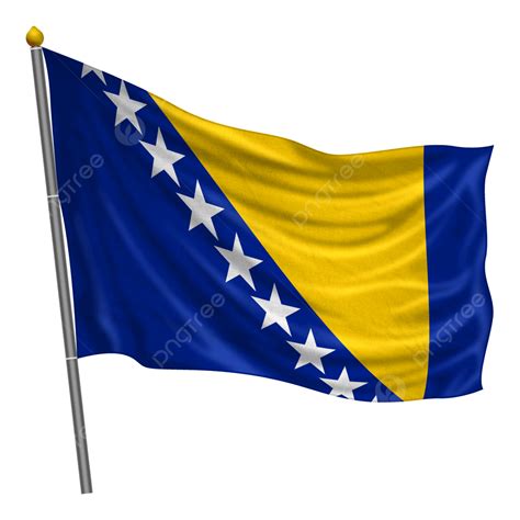 Bandera De Bosnia Y Herzegovina Ondeando Con Textura Png Bosnia