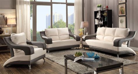 G259 Modern Living Room Set White And Gray By Glory Furniture