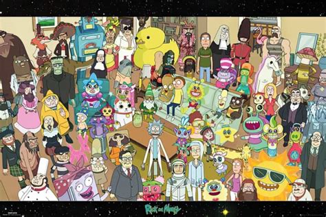 Rick And Morty Tv Show Poster Print The Complete Rick And Morty Cast