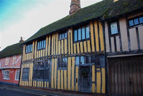 Historic Buildings In The Suffolk Market Town Of Lavenham Editorial