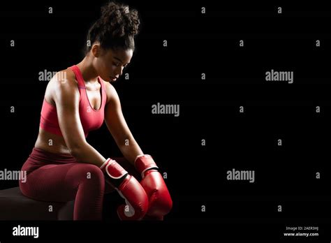 Female Boxing Knockout Punch High Resolution Stock Photography And